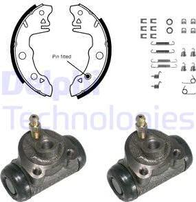 Delphi 643 - Brake Shoe Set www.autospares.lv