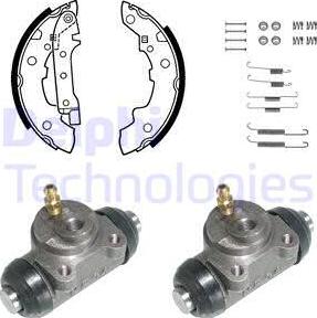 Delphi 642 - Brake Shoe Set www.autospares.lv