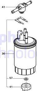 Delphi 6260950 - Degvielas filtrs www.autospares.lv