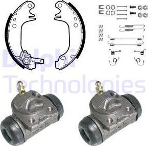 Delphi KP787 - Brake Shoe Set www.autospares.lv