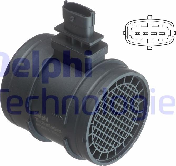 Delphi AF10378-12B1 - Gaisa masas mērītājs www.autospares.lv