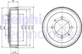 Delphi BF497 - Bremžu trumulis autospares.lv