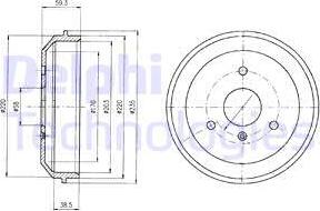 Delphi BF465 - Bremžu trumulis www.autospares.lv