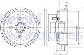 Delphi BF468 - Bremžu trumulis www.autospares.lv