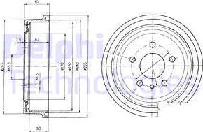 Delphi BF403 - Bremžu trumulis www.autospares.lv