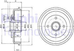 Delphi BF402 - Bremžu trumulis www.autospares.lv