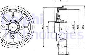 Delphi BF484 - Bremžu trumulis www.autospares.lv