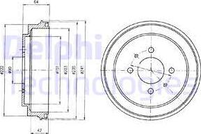 Delphi BF485 - Bremžu trumulis autospares.lv