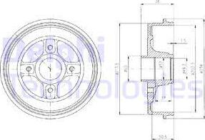 Delphi BF480 - Bremžu trumulis www.autospares.lv