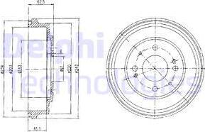 Delphi BF482 - Bremžu trumulis www.autospares.lv