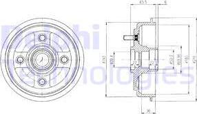 Delphi BF434 - Bremžu trumulis www.autospares.lv