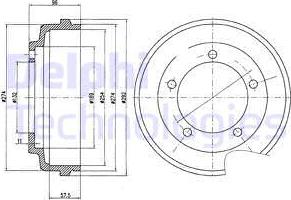 Delphi BF479 - Bremžu trumulis www.autospares.lv