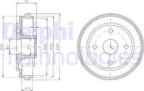 Delphi BF474 - Bremžu trumulis www.autospares.lv