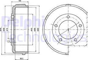 Delphi BF478 - Bremžu trumulis www.autospares.lv