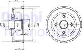 Delphi BF472 - Bremžu trumulis www.autospares.lv