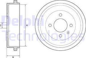 Delphi BF549 - Bremžu trumulis www.autospares.lv