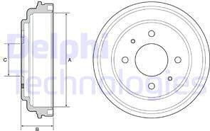 Delphi BF546 - Bremžu trumulis www.autospares.lv