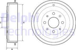 Delphi BF541 - Bremžu trumulis www.autospares.lv