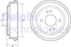 Delphi BF551 - Bremžu trumulis www.autospares.lv