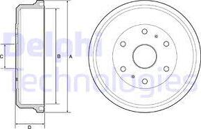 Delphi BF505 - Bremžu trumulis www.autospares.lv