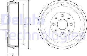 Delphi BF503 - Bremžu trumulis www.autospares.lv