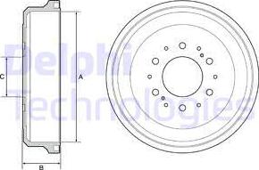 Delphi BF539 - Bremžu trumulis www.autospares.lv