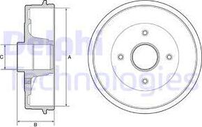 Delphi BF538 - Bremžu trumulis www.autospares.lv