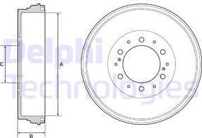 Delphi BF537 - Bremžu trumulis www.autospares.lv