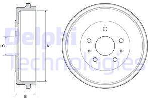 Delphi BF526 - Тормозной барабан www.autospares.lv