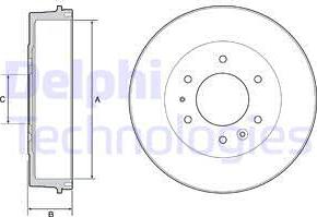 Delphi BF527 - Тормозной барабан www.autospares.lv