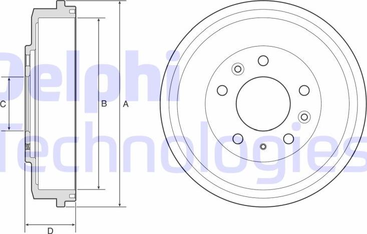 Delphi BF579 - Bremžu trumulis www.autospares.lv