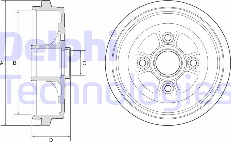 Delphi BF574 - Bremžu trumulis www.autospares.lv