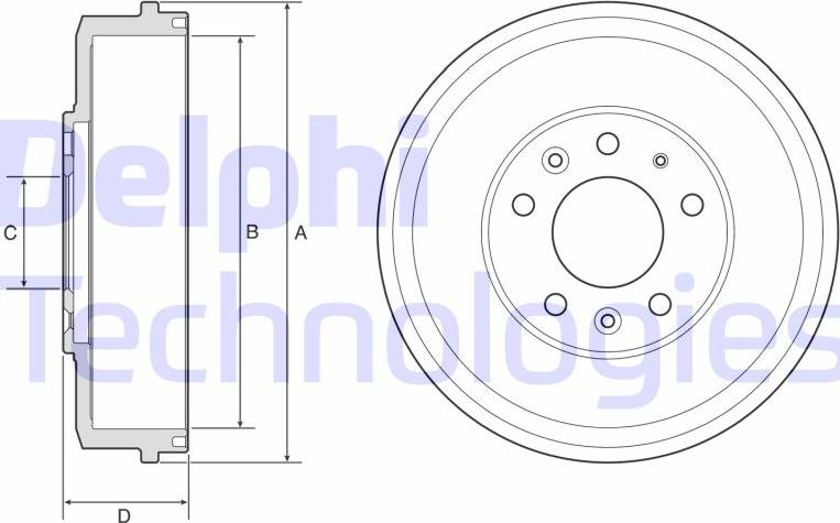 Delphi BF578 - Bremžu trumulis www.autospares.lv