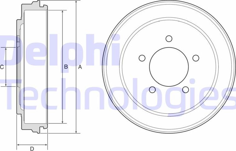 Delphi BF600 - Bremžu trumulis www.autospares.lv