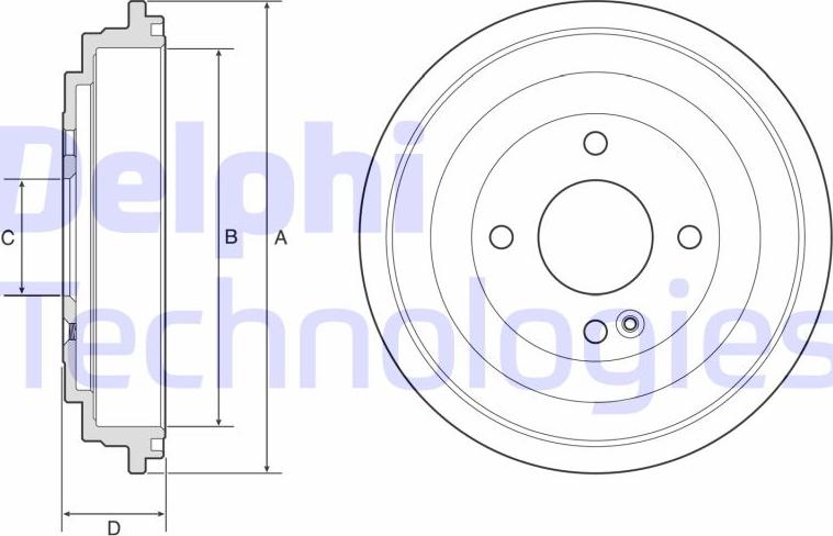 Delphi BF618 - Bremžu trumulis www.autospares.lv