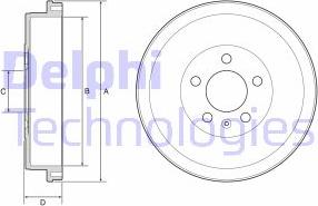 Delphi BF634 - Bremžu trumulis www.autospares.lv