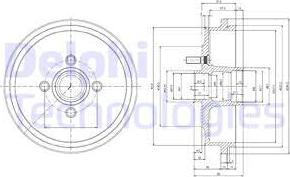 Delphi BF147 - Тормозной барабан www.autospares.lv