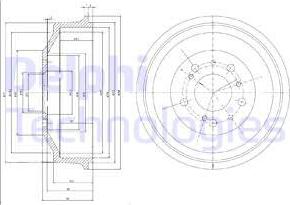 Delphi BF153 - Bremžu trumulis www.autospares.lv