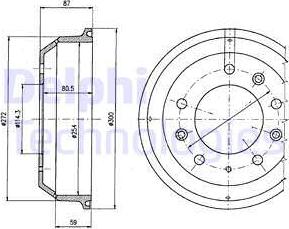 Delphi BF108 - Bremžu trumulis www.autospares.lv