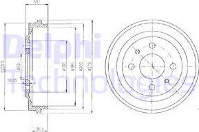 Delphi BF136 - Bremžu trumulis autospares.lv