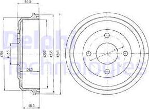 Delphi BF369 - Bremžu trumulis www.autospares.lv