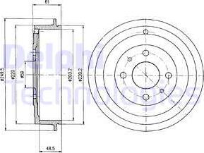 Delphi BF366 - Bremžu trumulis www.autospares.lv