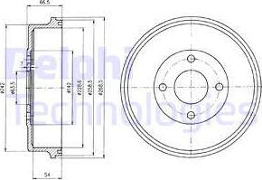 Delphi BF314 - Bremžu trumulis www.autospares.lv