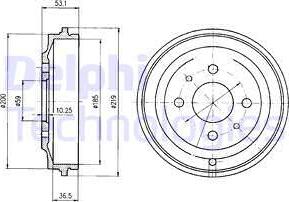 Delphi BF389 - Bremžu trumulis www.autospares.lv