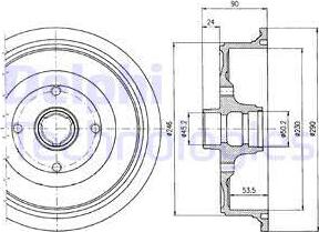 Delphi BF284 - Bremžu trumulis www.autospares.lv