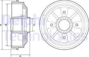 Delphi BF282 - Bremžu trumulis www.autospares.lv