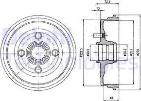 Delphi BF230 - Bremžu trumulis www.autospares.lv