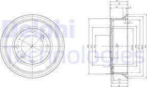 Delphi BF2 - Bremžu trumulis www.autospares.lv