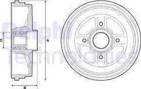 Delphi BFR496 - Bremžu trumulis www.autospares.lv