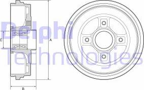 Delphi BFR626 - Bremžu trumulis www.autospares.lv